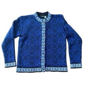 L.L. Bean Vintage Classic Nordic Merino Wool Bordered Sweater, Fair Isle, NWOT